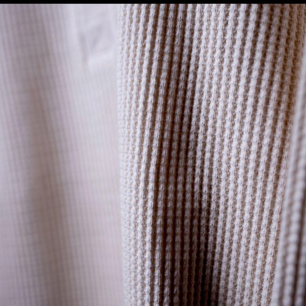 新品 未使用 試着のみ kinema waffle henley neck ナチュラル S 新品 未使用 試着のみ kinema waffle henley neck ナチュラル S