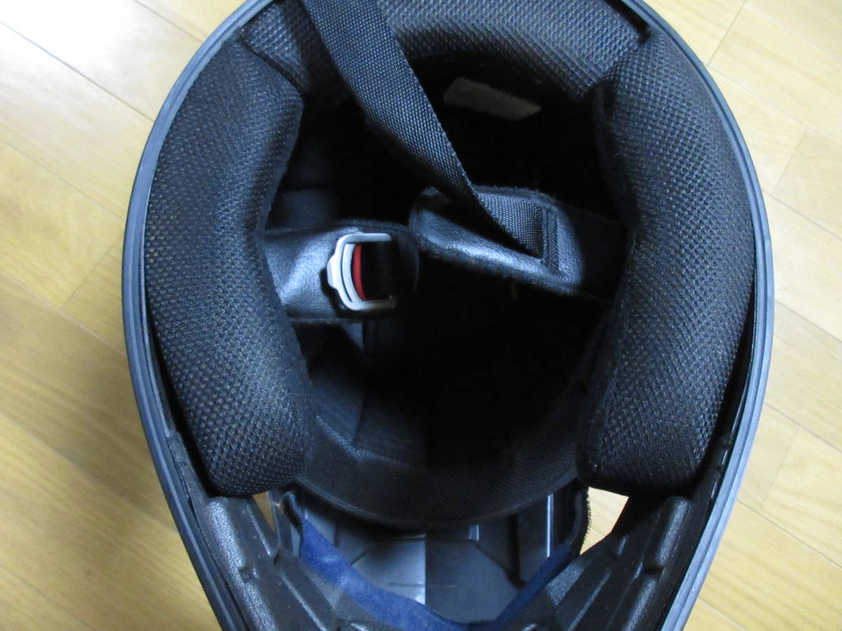 HJCジェットヘルメット CSX-Ⅱ(ホワイト×レッド×ブラック)中古品 Mサイズ(58cm) ゴーグル付きの画像8