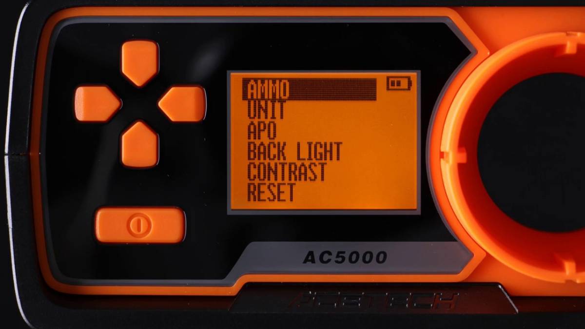 在庫限り 新品 エーステック ACETECH AC5000 初速 弾速計 弾速器 三脚付き ジュール 自動計算 センサー 自己診断 25発ショットメモリー USBの画像7