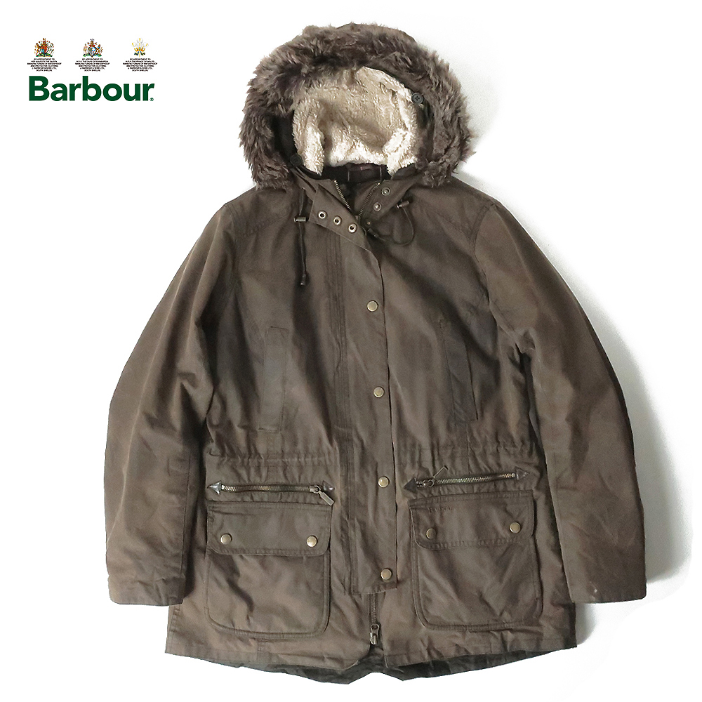 BARBOUR バブアー KELSALL ケルソール ワックスジャケット 中綿パーカー ブラウン 14(L)
