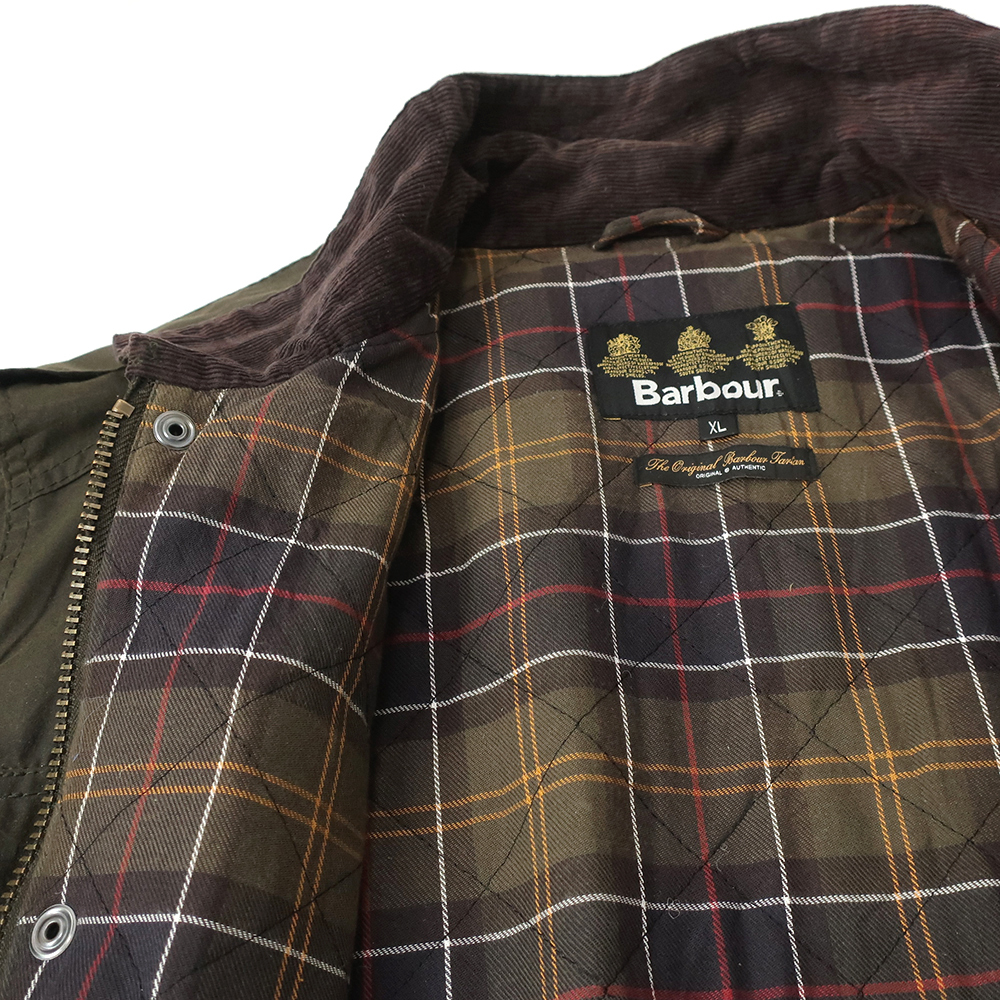 希少◎Barbour TROOPER トルーパー SYLKOILオイルドジャケット 4ポケット ミリタリー オリーブ(XL)の画像8