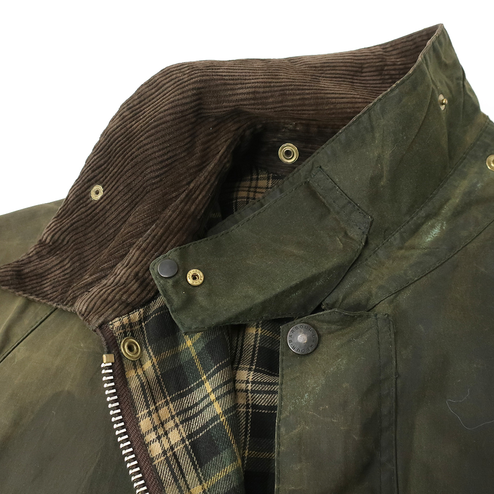 90sイングランド製 Barbour BEDALE オイルドジャケット ビデイル オリーブ 52(XXL)_画像5