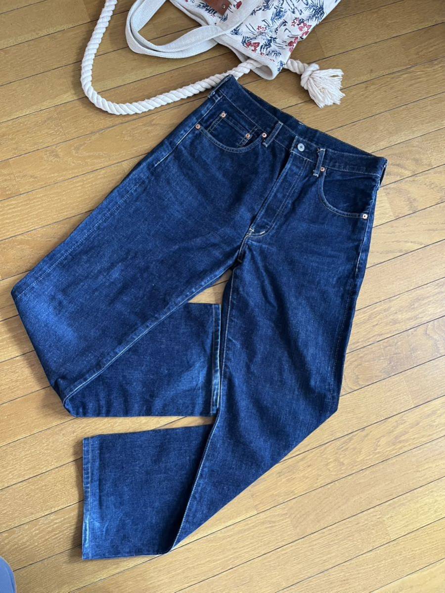 超美品 Levi's リーバイス 503B LEVI'S ルーズストレート BIG-E Classic デニム ボタンフライ 綺麗めジーンズ sizeW32 胴囲82cm対応 L36_画像10