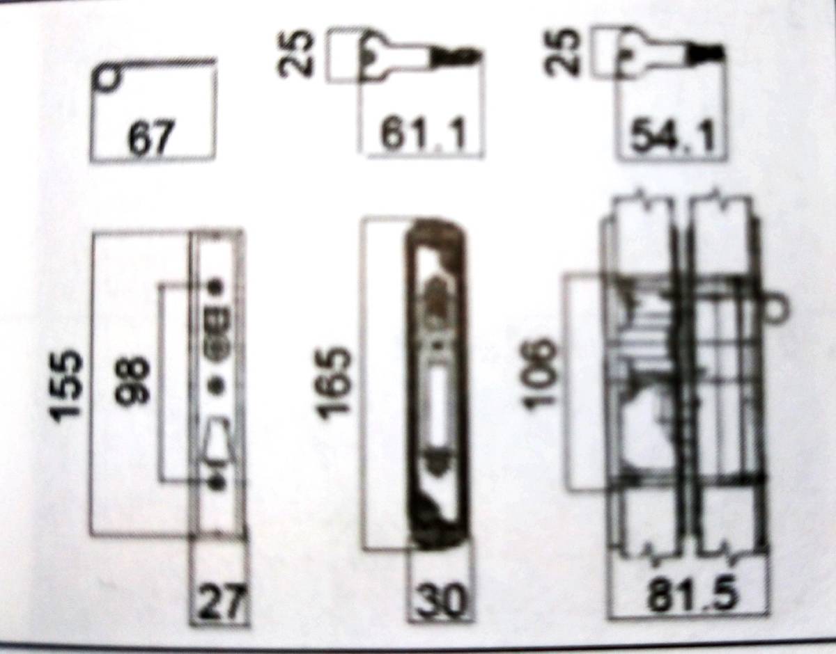 LIXIL 光悦 L1Y42 引手・召合せ内外錠セット縦框見付６０ 色ブロンズ２枚建用、９０／４以降、（縦框見付６０ｍｍ用） 新品の画像9