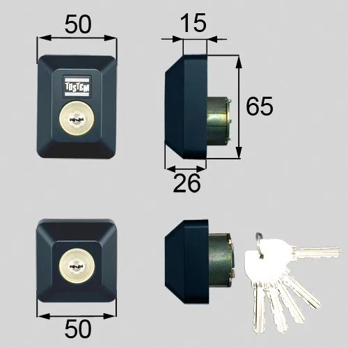 LIXIL 玄関ドア　　D5GZ1903　ドア錠セット グランザ/グランザＥＸ備考２ロック（シリンダー上下各１、キー５本） 新品 　 純正品 　_画像1