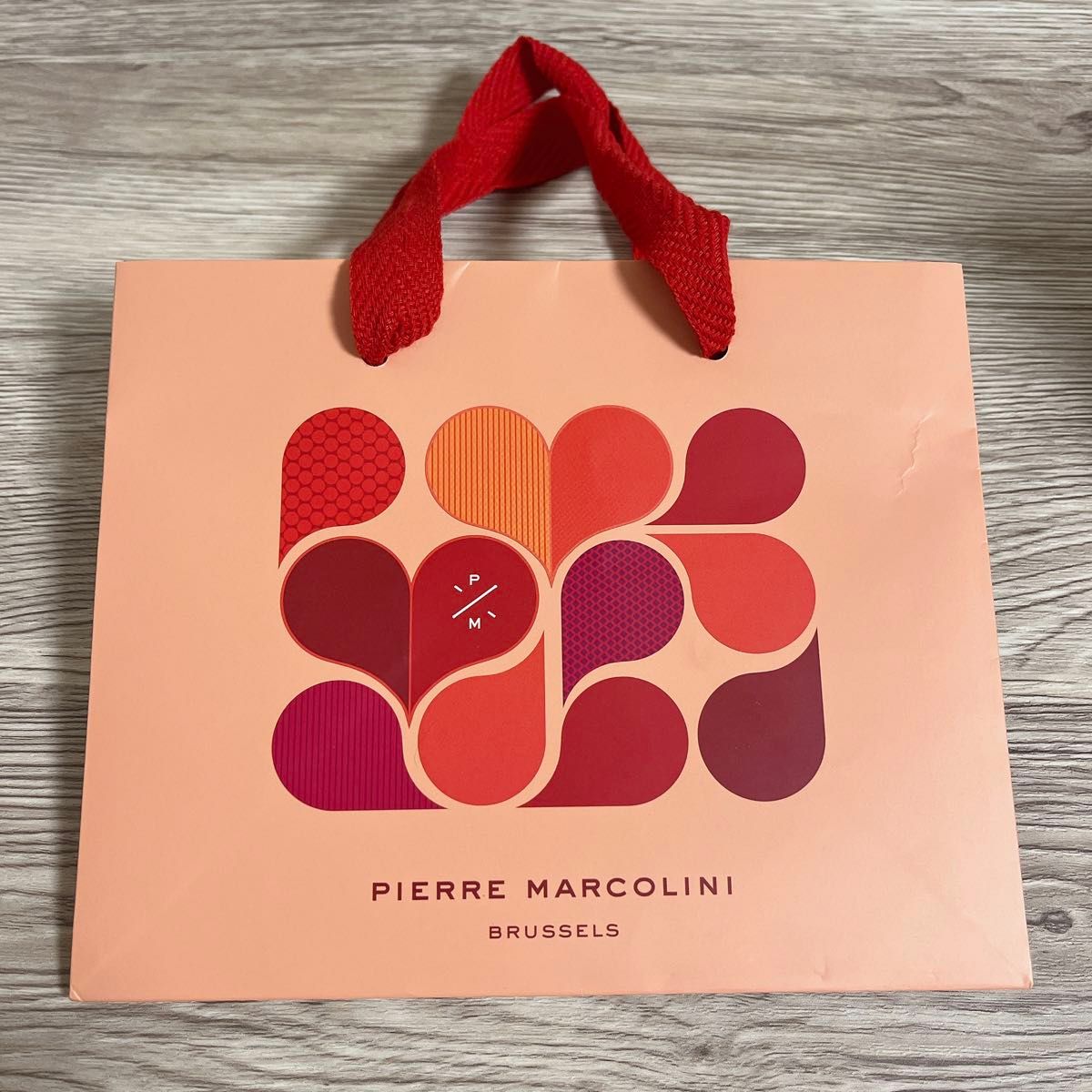 【未使用】ショッパー ピエールマルコリーニ チョコレート バレンタイン 紙袋　PIERRE MARCOLINIショップ袋　手提げ