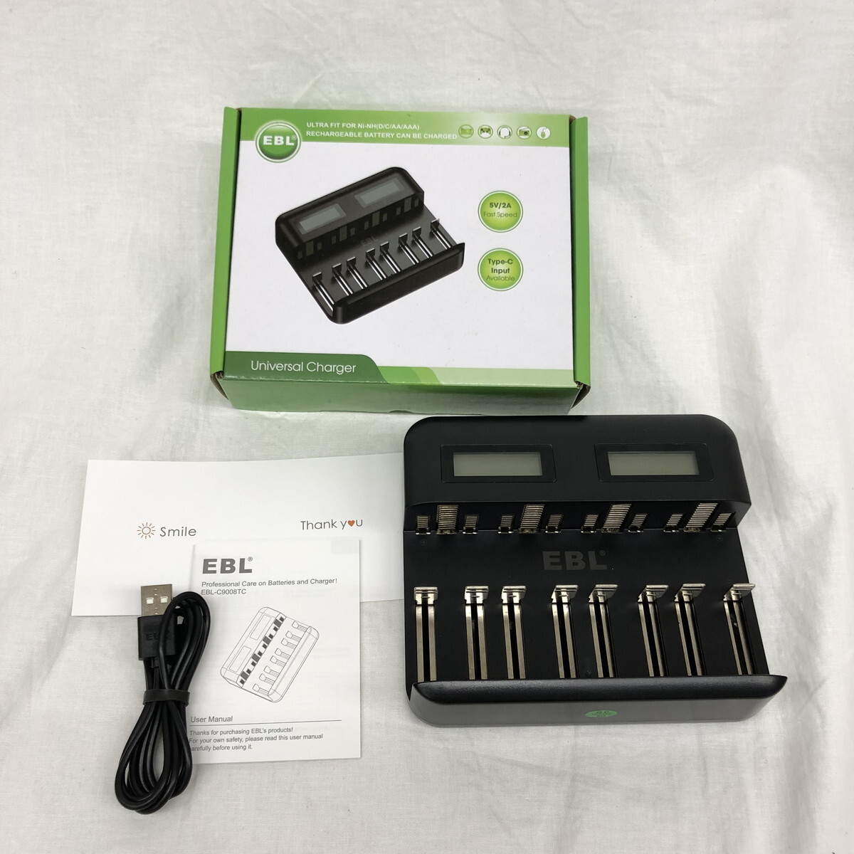 [ unused ] EBL universal charger Smart charger battery charger 8 slot (N60222_6_k)