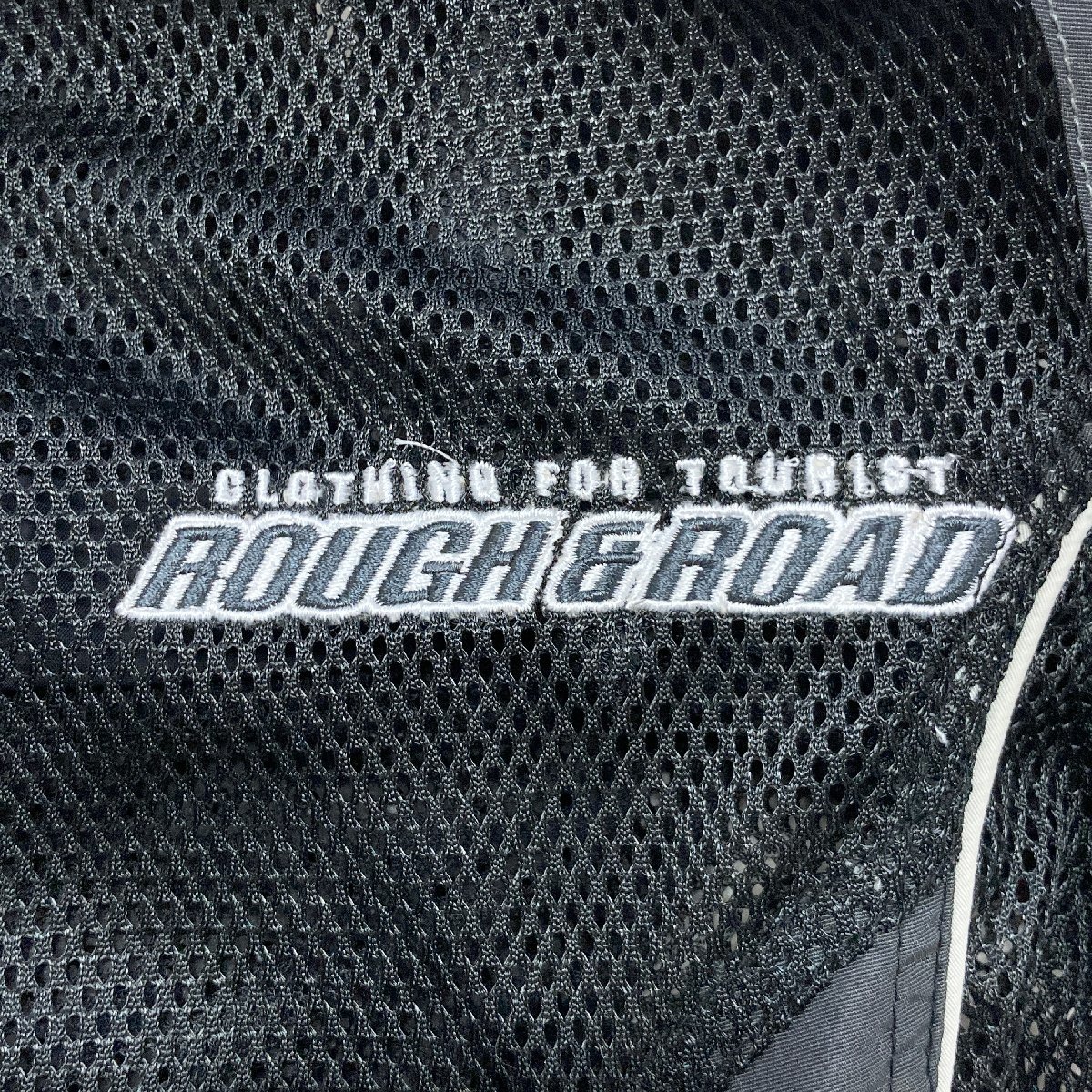 ●ROUGH&ROAD ラフアンドロード メッシュジャケット バイクウェア 軽量 通気性 パッド入り ロゴ刺繍 サイズM ブラック メンズ 0.49kg●_画像5