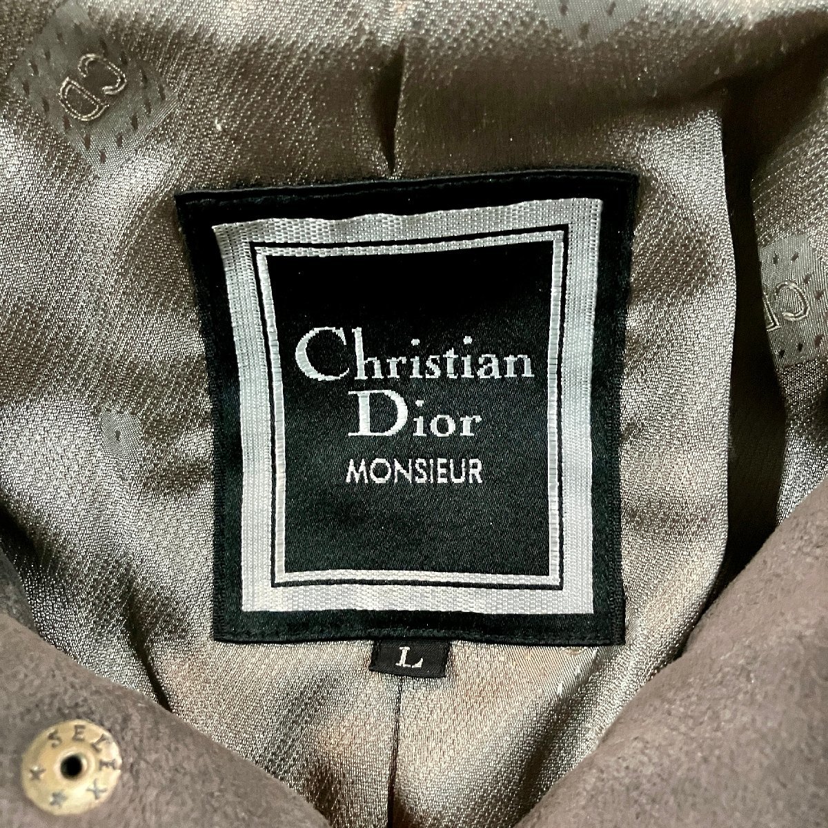 ★vintage Christian Dior MONSIEUR クリスチャンディオールムッシュ コート ジャケット サイズL ブラウン系 ヴィンテージ 0.84kg★_画像8