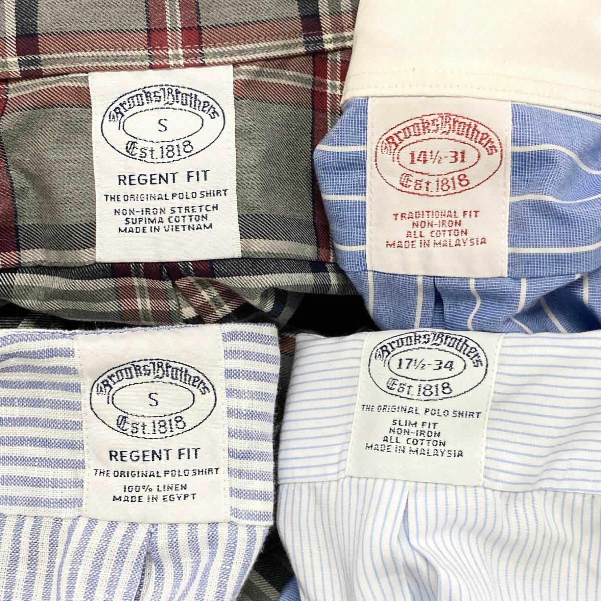 ●Brooks Brothers ブルックスブラザーズ シャツ 4点 まとめ売り ボタンダウン含む USED サイズMIX 卸 現状品 メンズ 1.05kg●_画像6