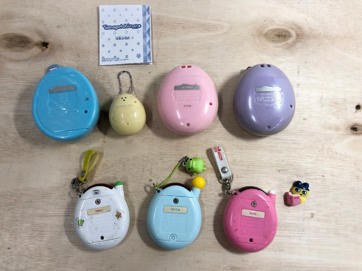 ☆TAMAGOTCHI たまごっち 他小型ゲーム機 7個まとめ たまごっちプラス ciao ちゃお nano くちぱっちver ID ピース ジャンク品 0.30kg☆_画像2