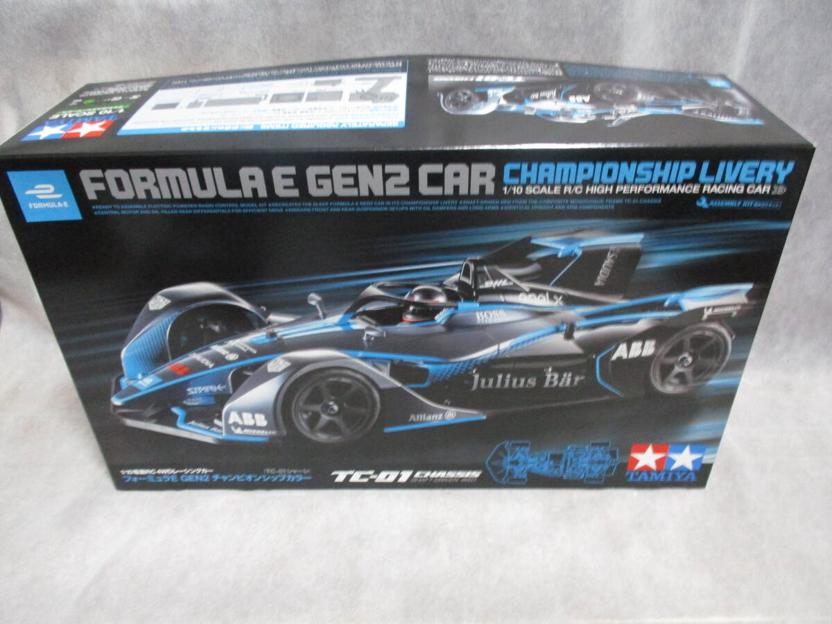 未使用未組立品 タミヤ 58681 1/10RC フォーミュラ E GEN2 チャンピオンシップカラー (TC-01シャーシ) 組立キット