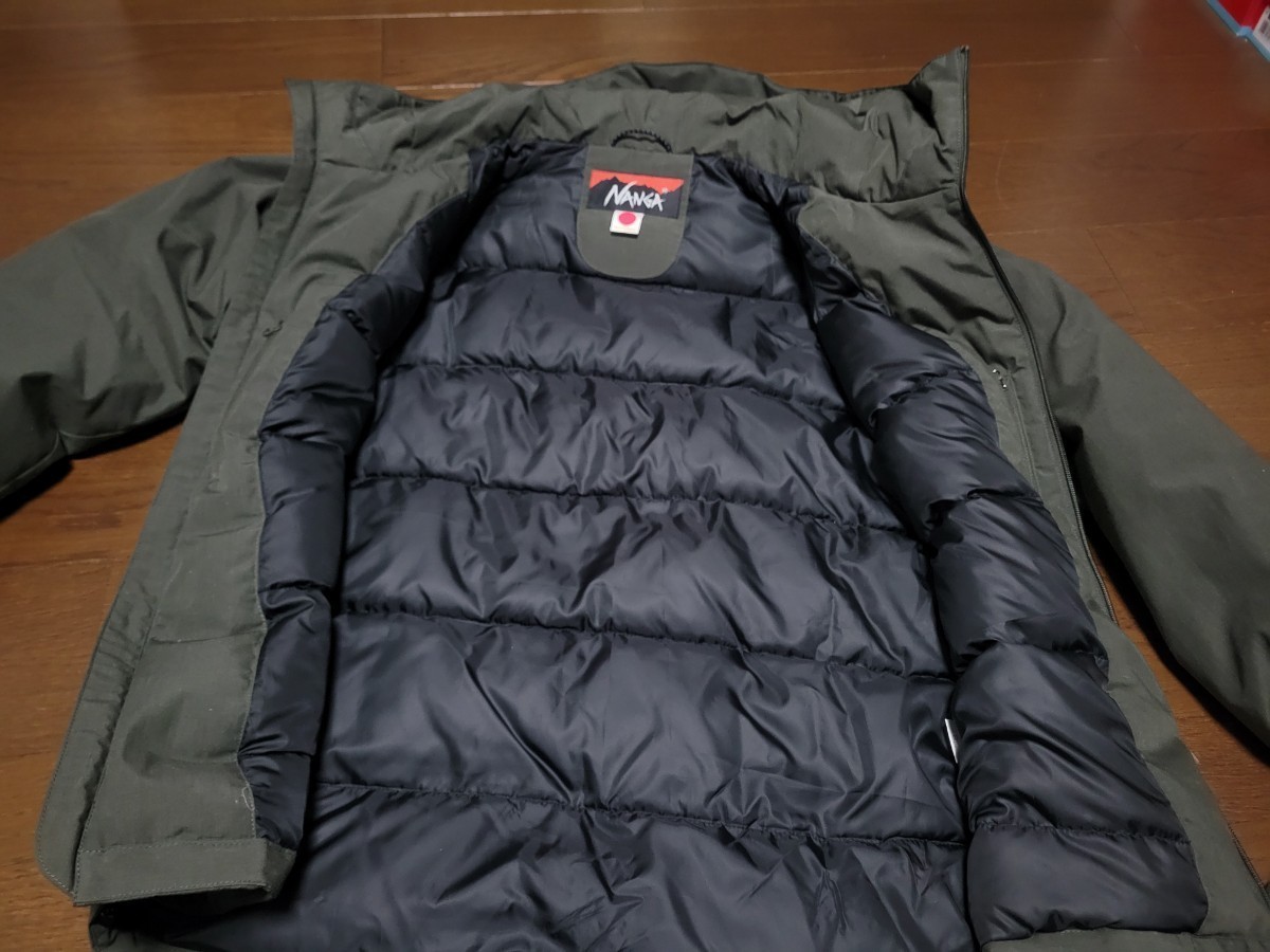 【ナンガ／ NANGA】別注モデル 焚火 DOWN JACKET タキビ ダウンジャケット 新品未使用品！！カーキ Ｍサイズ_画像6