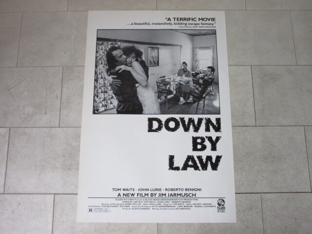 映画「 DOWN BY LAW 」ダウン・バイ・ロー B1サイズ 大型 ポスター 検/ トム・ウェイツ ジム・ジャームッシュ