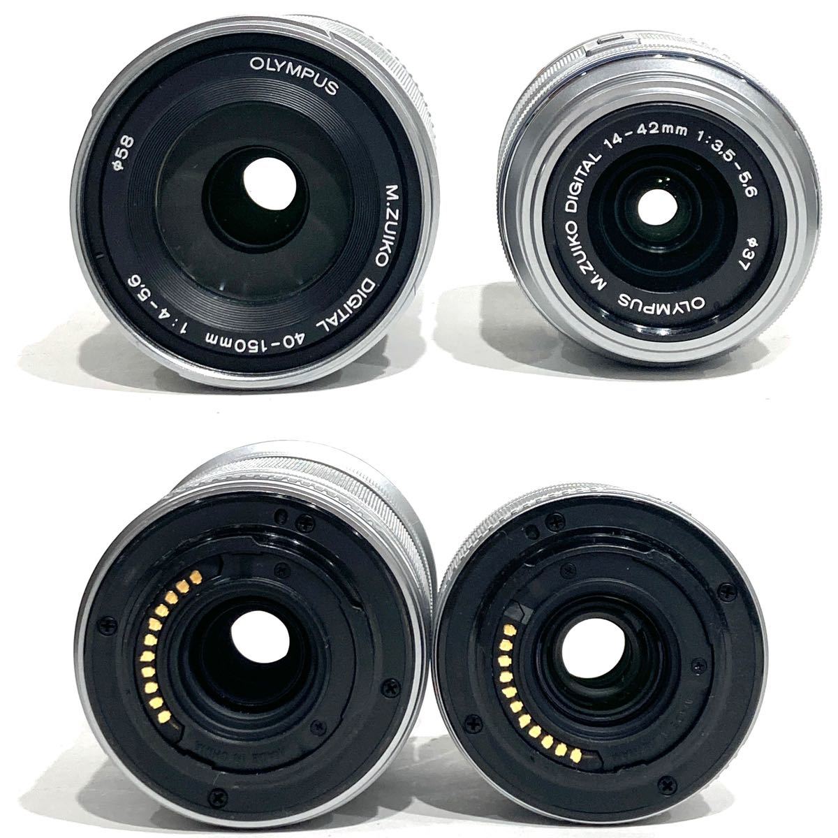 bk-593 OLYMPUS OM-D E-M5II ミラーレス一眼カメラ M.ZUIKO DIGITAL 12-40mm f2.8 40-150mm f4-5.6 14-42mm 1:3.5-5.6レンズ付属(Y188-1)_画像9