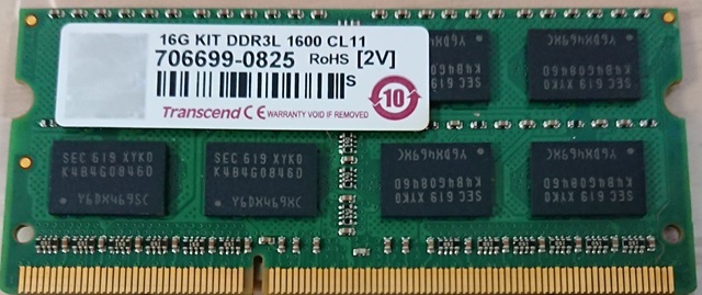 Transcend 16GB KIT DDR3L 1600 CL11 8GB x2_画像2