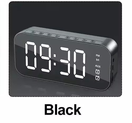 ミラー時計　ホワイト　目覚まし時計　デジタル　置き時計　スピーカー　USB給電☆_画像8