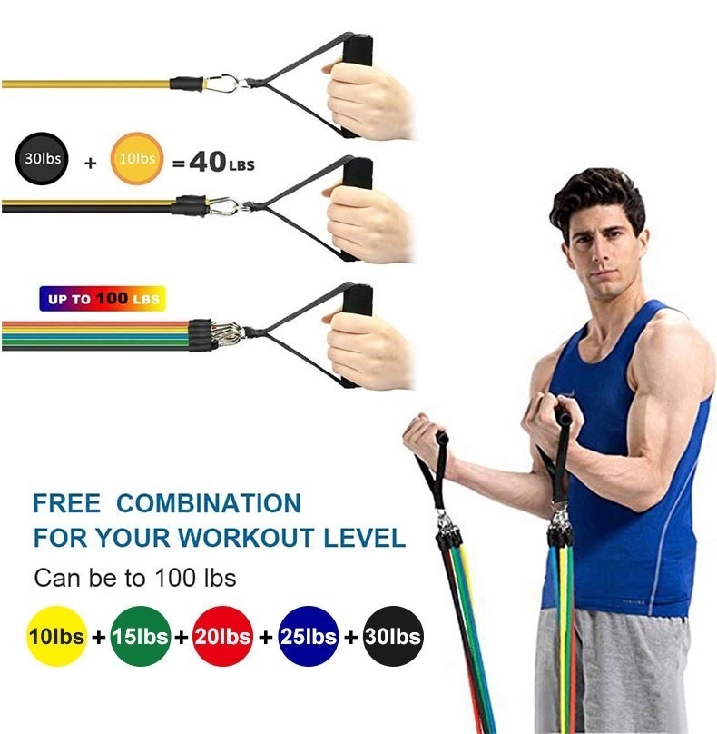  fitness tube 11 set training tube exercise band strength another stretch yoga body . strengthen core muscle muscle *