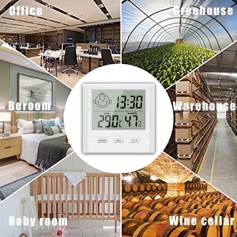 デジタル時計 置き時計 温湿計 健康管理 温度計 湿度計 壁掛け 2WAY 室温 温湿度計 デジタル置時計 卓上 コンパクト 軽量☆の画像9