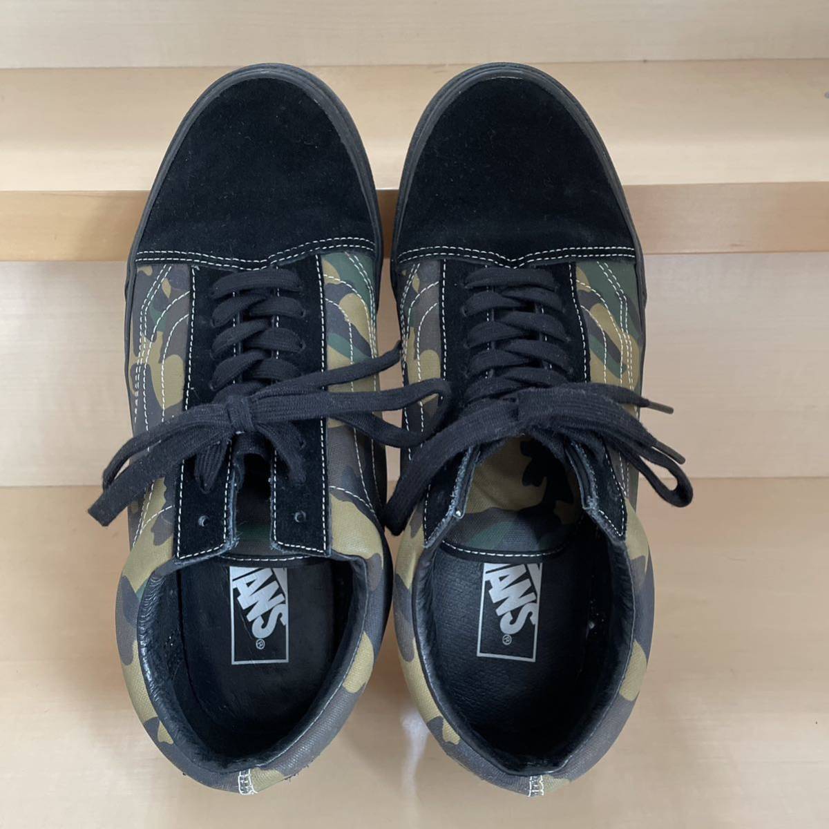 美品 SUPREME × VANS 15ss OLD SKOOL CAMO 迷彩 コラボ スニーカー ヴァンズ スケーター シュプリーム_画像2