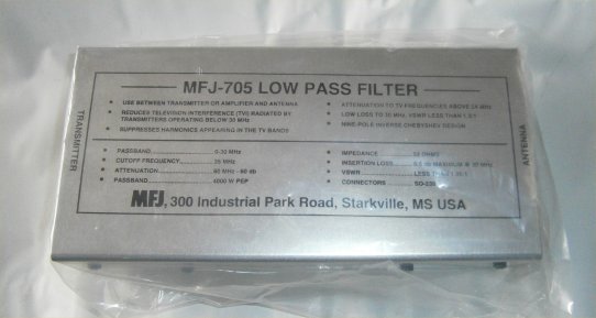 MFJ-705 2.5Kw カットオフ35MHz ローパスフィルター TVI等の電波障害に