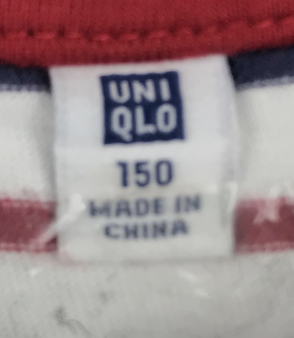 ユニクロ　ボーダーTシャツ　キッズ　サイズ150　半袖トップス　子供服　JTB-238_画像2