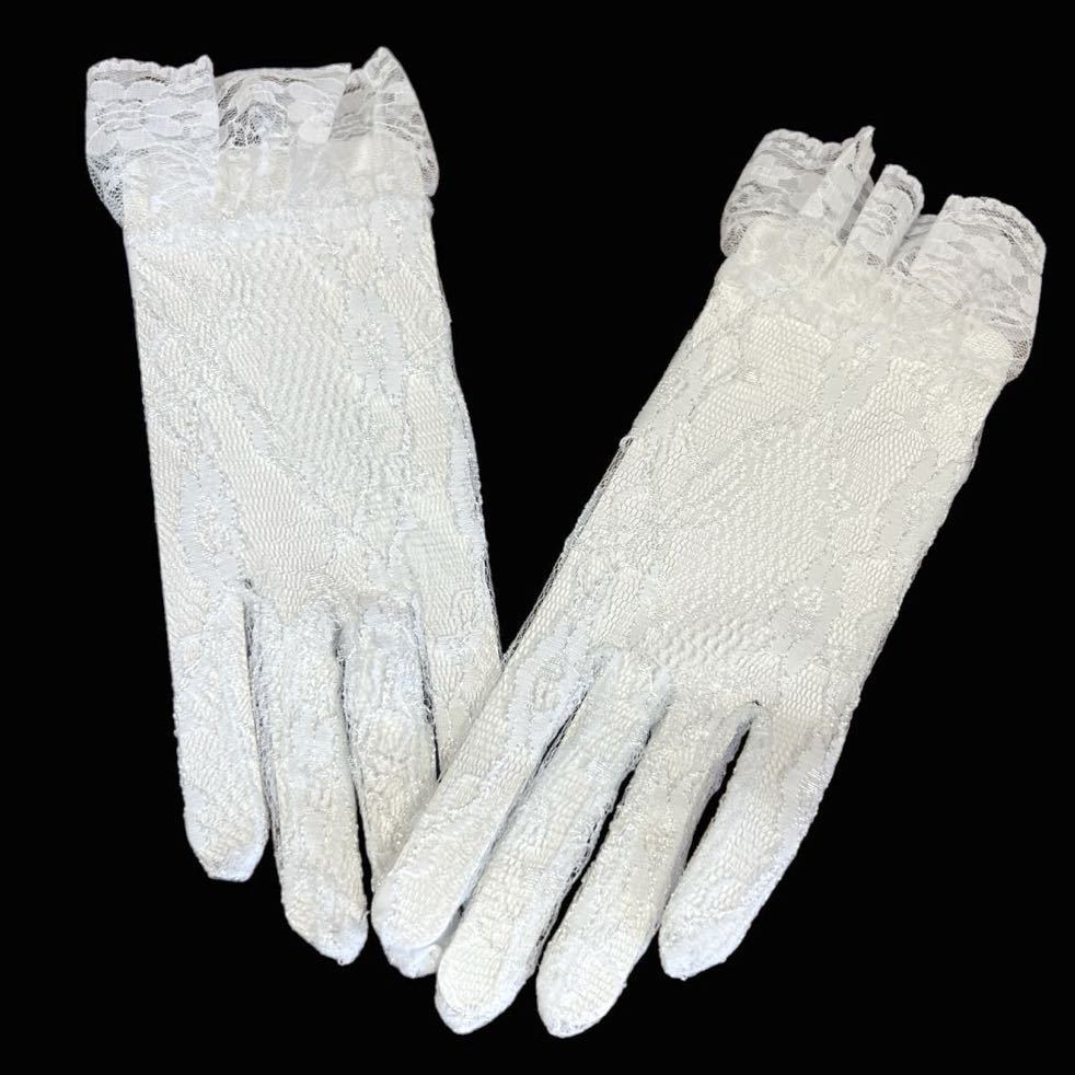  new goods race glove gloves white [a26]