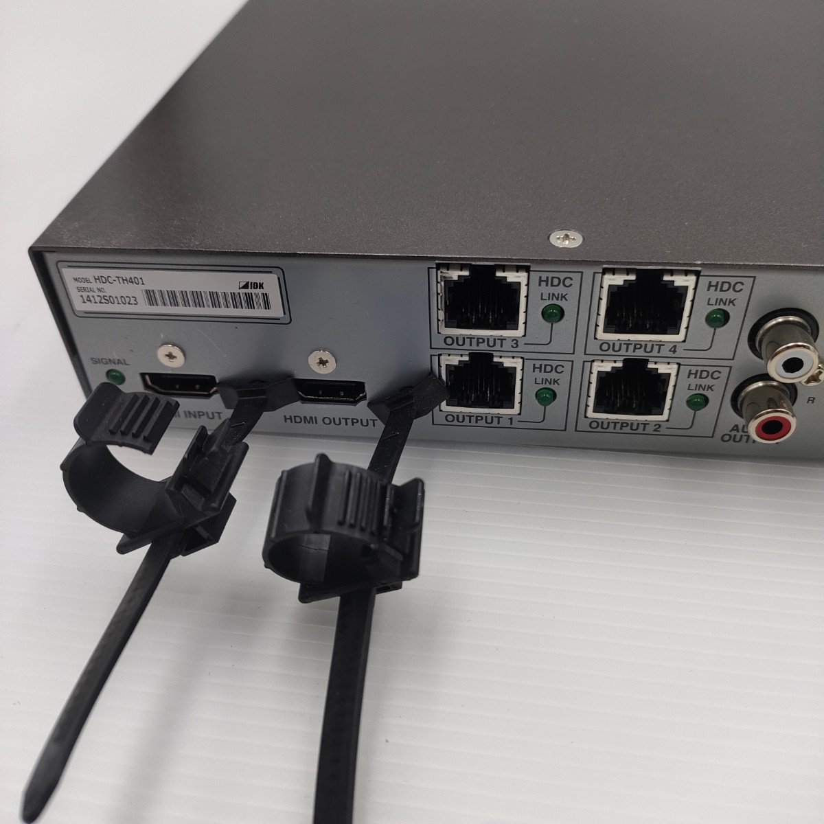 IDK/アイ・ディ・ケイ 1入力5分配出力 HDBaseT送信器 2台セット▲HDC-TH401 f0 通電確認のみ_画像7