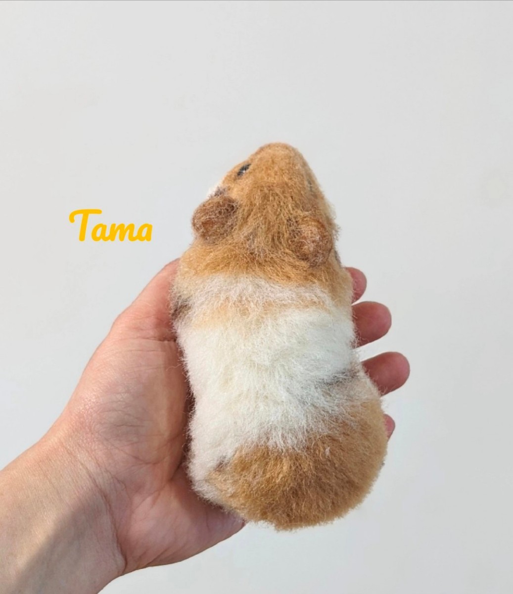 　**TAMA**　ゴールデンハムスター　羊毛フェルト　ハンドメイド 　miniature　animal_画像9