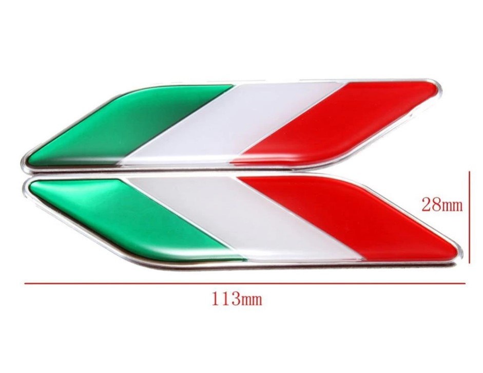 イタリア 国旗 エンブレム ステッカーチューン デカール カスタム アクセサリー FIAT フィアット500 チンクエチェント パンダ 500C 500X_画像5