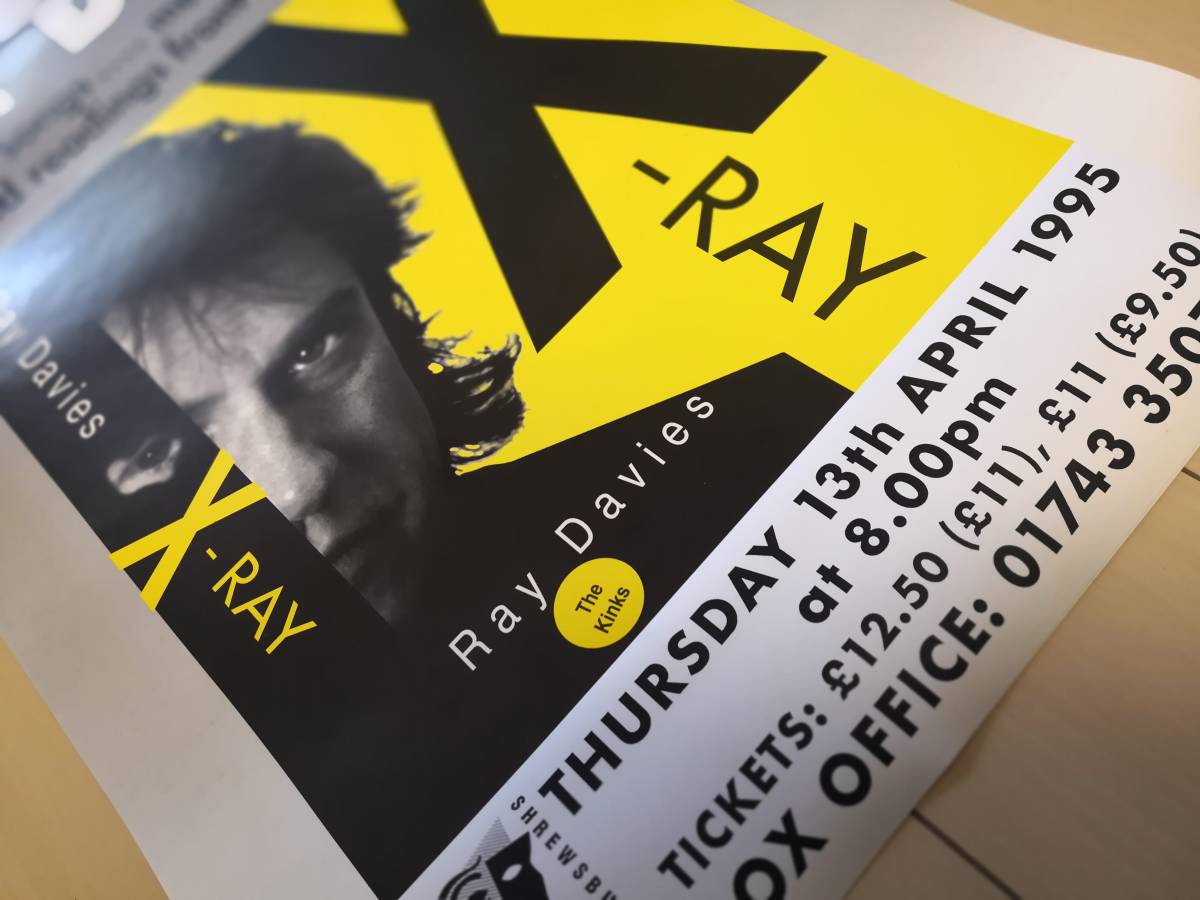 Ray Davies-X-Ray At Shrewsbury Music Hall★英 コンサート・ポスター!! The Kinks_画像2