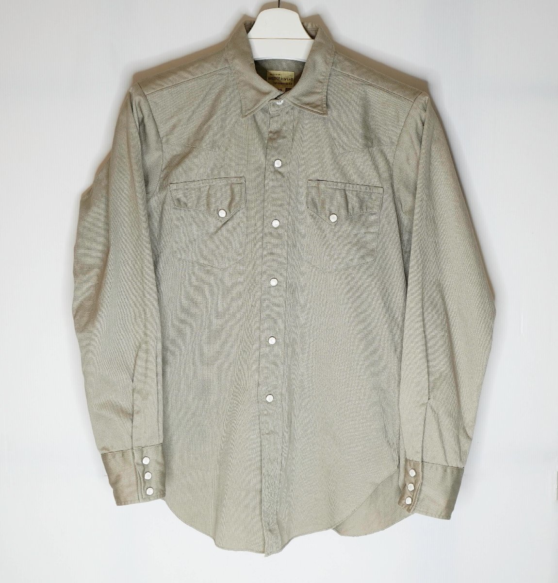 1円スタート！【美品】WAREHOUSE ウエアハウス Lot 3030 ピケ ウェスタンシャツ PIQUE WESTERN SHIRTS グレー サイズ36(S相当）_画像1