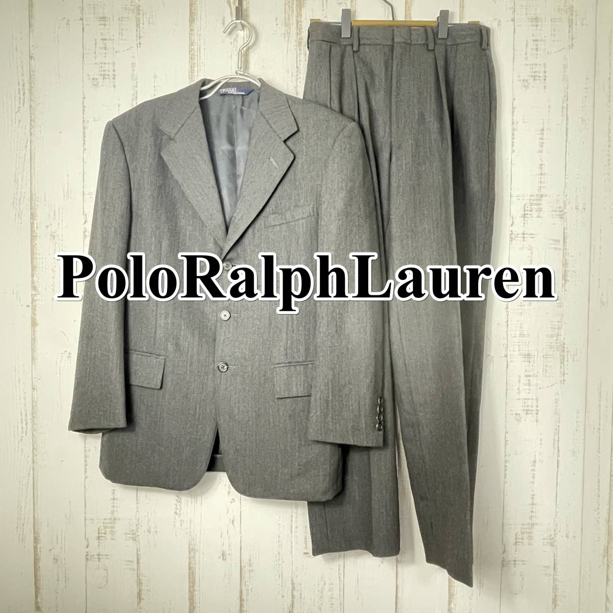 【極美品】PoloRalphLauren ポロラルフローレン スーツ セットアップ グレー_画像1