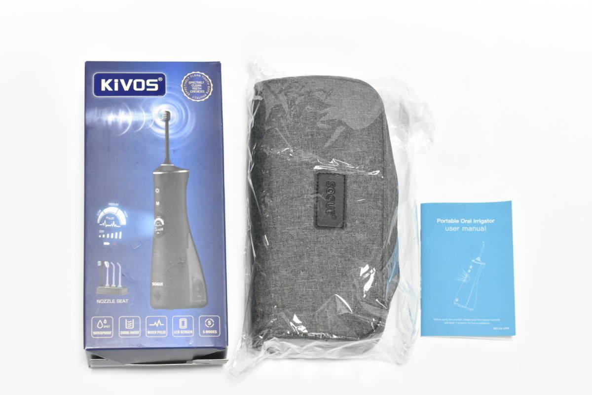 ジェットウォッシャー KiVOS 口腔洗浄器 新搭載 水流歯ブラシ DIYモード自由調節 ノズルスタンド 付きウォーターフロス /645_画像5