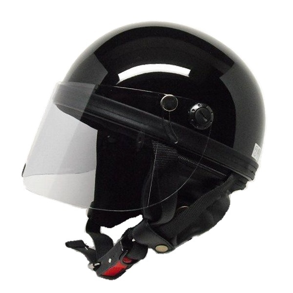  moveable type shield attaching half helmet semi-cap black black popular Street type motor-bike 125cc and downward for bike recommended 