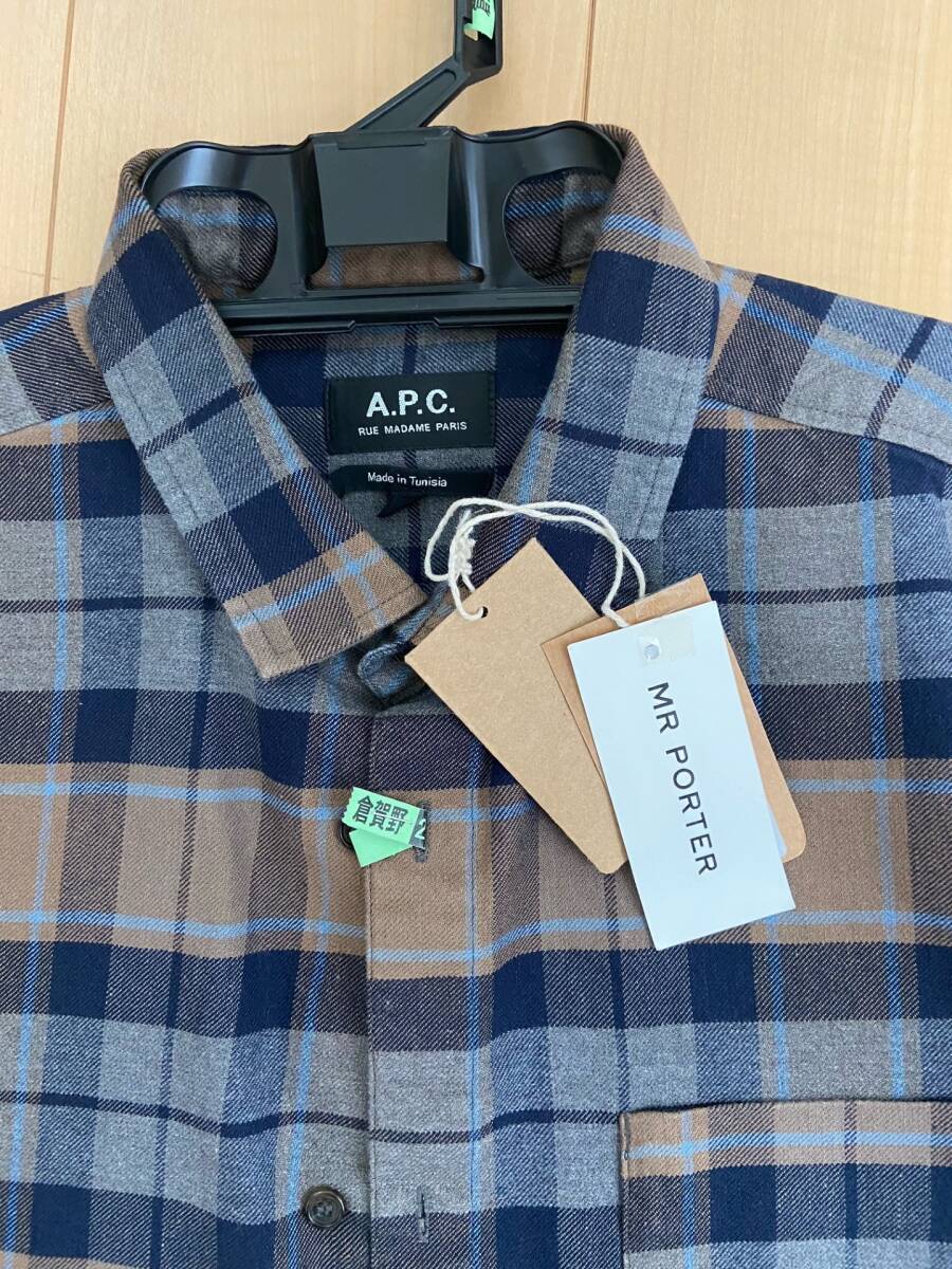 極美品 A.P.C x MR PORTER コラボ　ネルシャツ　M_画像3