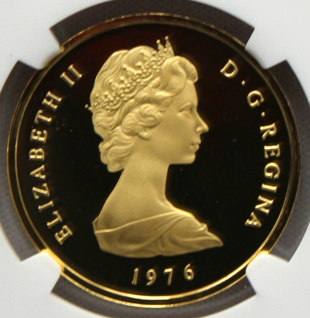 1976年 イギリス領 タークス カイコス ヴィクトリア女王4肖像 100クラウン 金貨 NGC PF69UC 準最高鑑定品！！の画像6