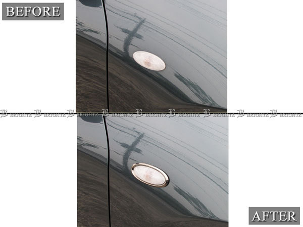 ベルタ NCP96 メッキ サイド マーカー リング ターン ライト ランプ ガーニッシュ SID－RIN－014_画像5