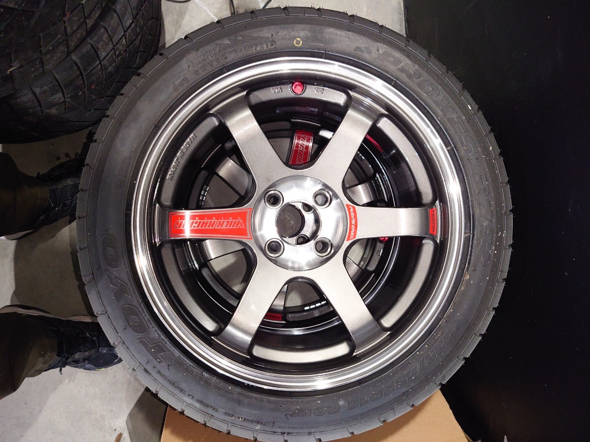 RAYS VOLK RACING TE37 SONIC SL 16×8J +24 4H PCD100 4本セット 225/45ZR16 TOYO プロクセス R1R レイズ ボルクレーシング 2本新品未使用_画像3