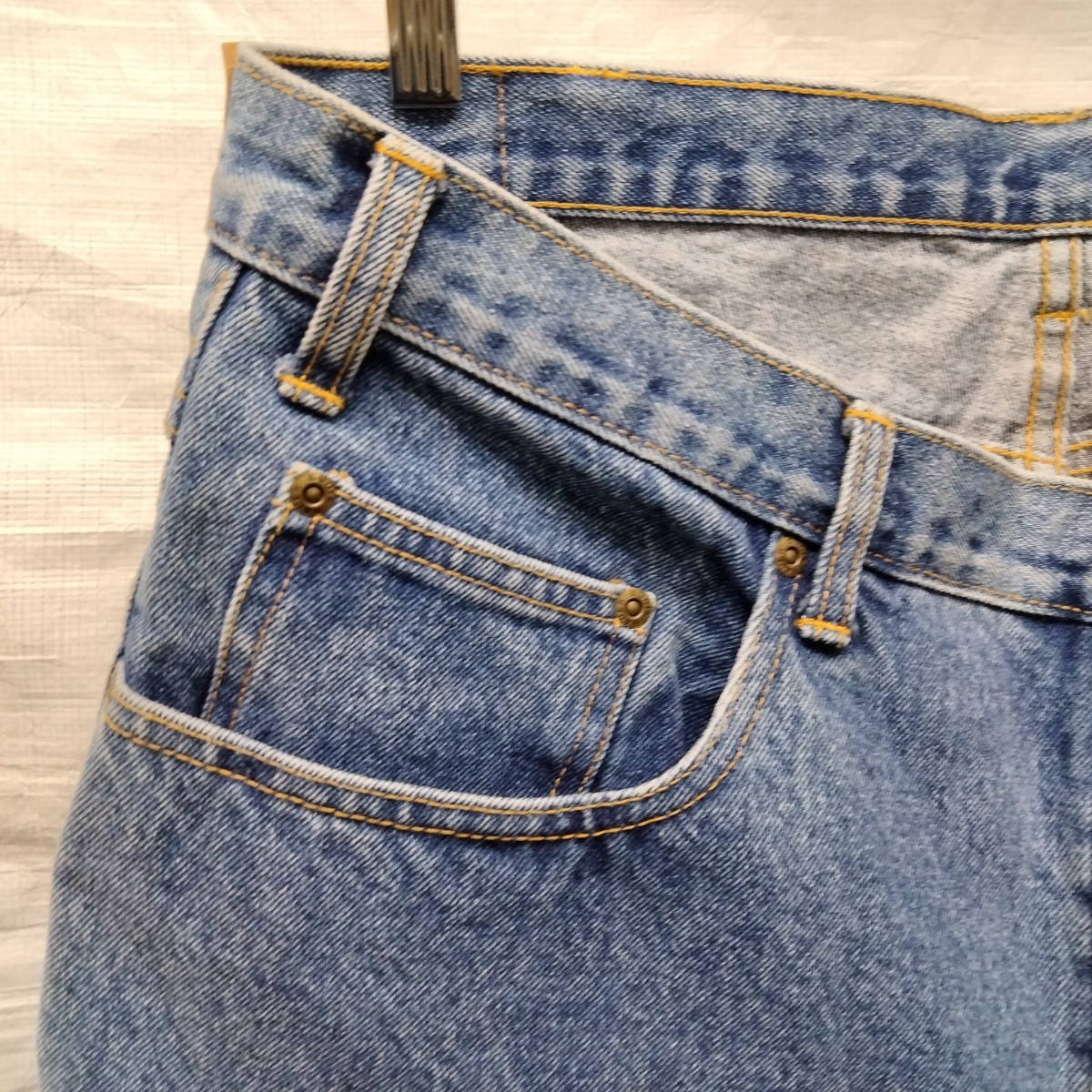 エディーバウアー Eddie Bauer　5ポケット ブルーデニム　ブルージーンズ　 DENIM　blue jeans　38 クラシックフィットバギー　テーパード_画像10