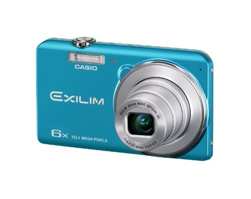 【中古】 CASIO カシオ EXILIM デジタルカメラ 1610万画素CCD 広角26mm 光学6倍ズーム ブルーE_画像1