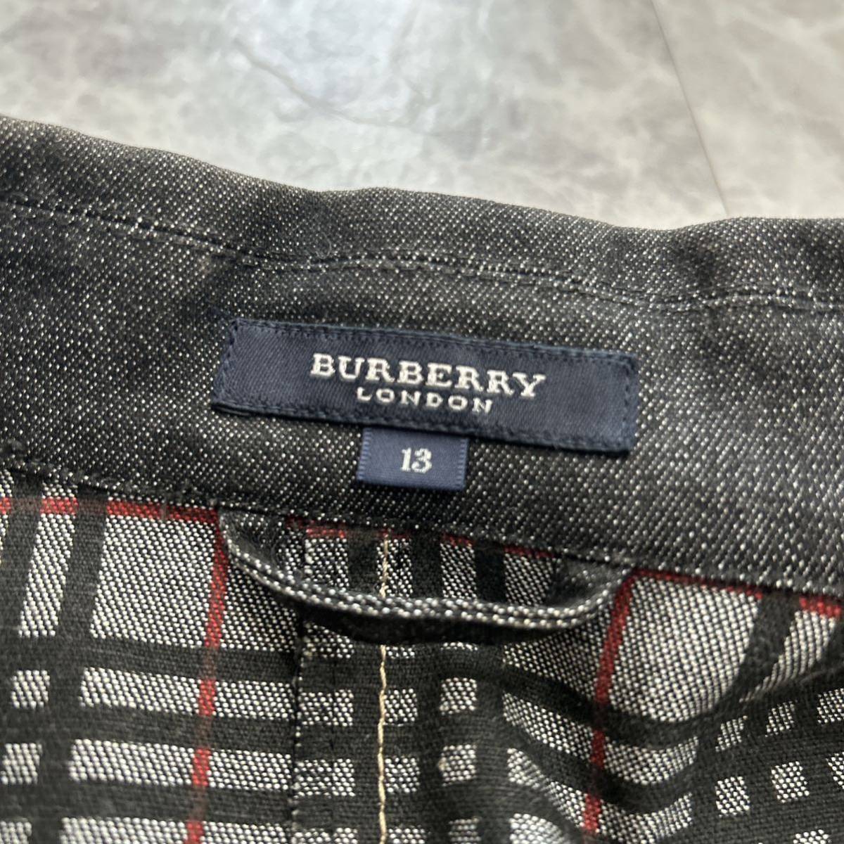 F @ 洗礼されたデザイン '高級婦人服' BURBERRY LONDON バーバリー 裏地 チェック柄 シャツ ジャケット 13 レディース 上着 アウター 古着_画像8