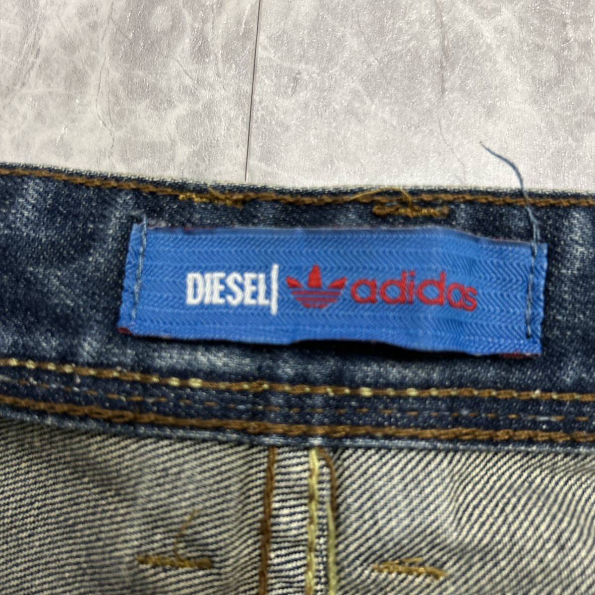 1@ 人気モデル!! '国内正規品' DIESEL ディーゼル × adidas originals アディダスオリジナルス VIKER-AD デニムパンツ / ジーンズ W32 L33_画像7