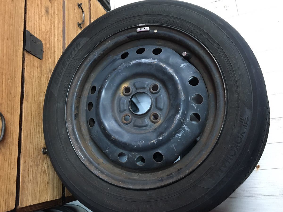 ダイハツ軽自動車 純正タイヤ 鉄チンタイヤ155/65R14 75S 【中古】2021年製 現状品　_画像7