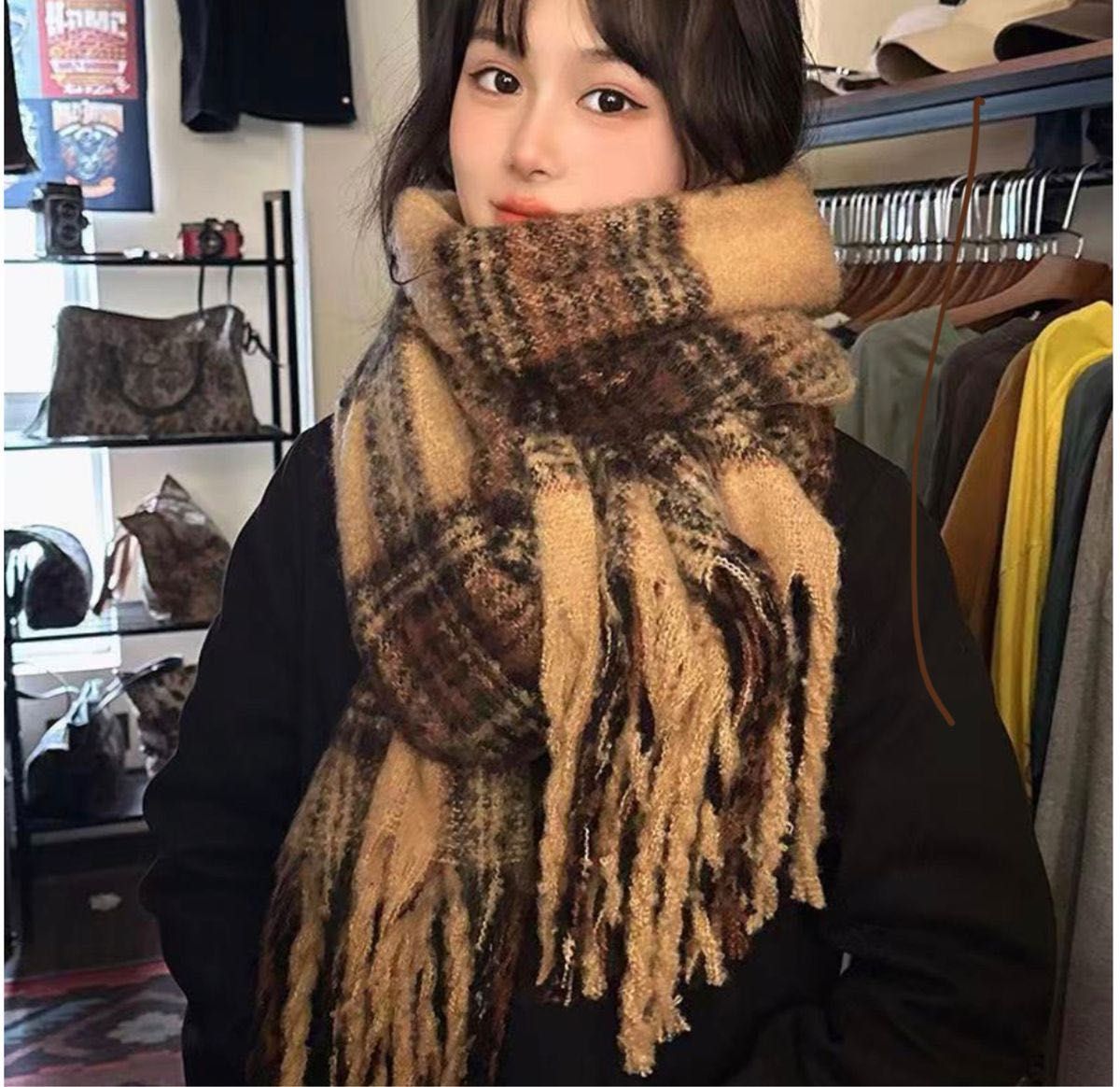（冬の人気商品） 大判ストール　マフラー　冬服　韓国ファッション