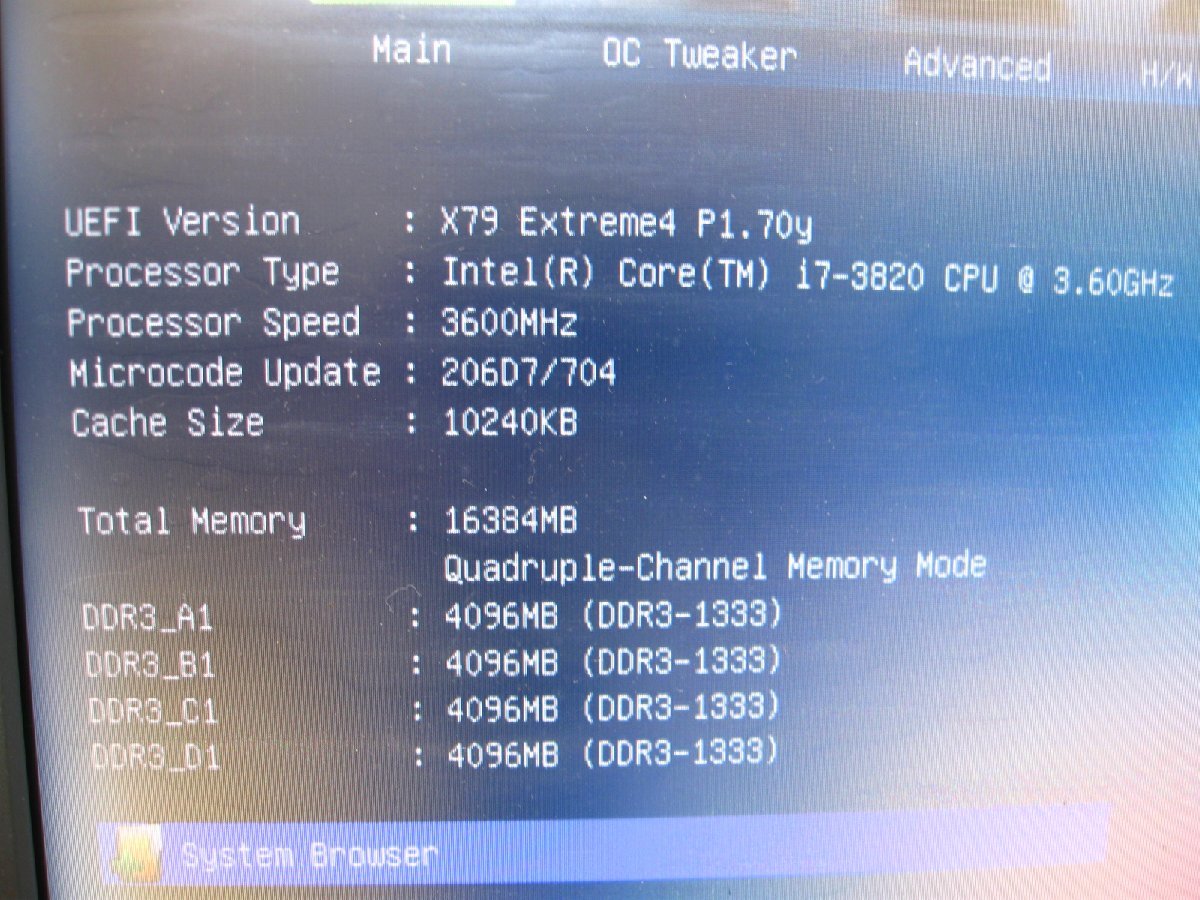 ▽ASRock X79 EXTREME4 LGA2011 intel Core i7-3820 4コア 3.60GHz DDR3-1333 16GB 中古 アスロック ATXマザーボード_画像10