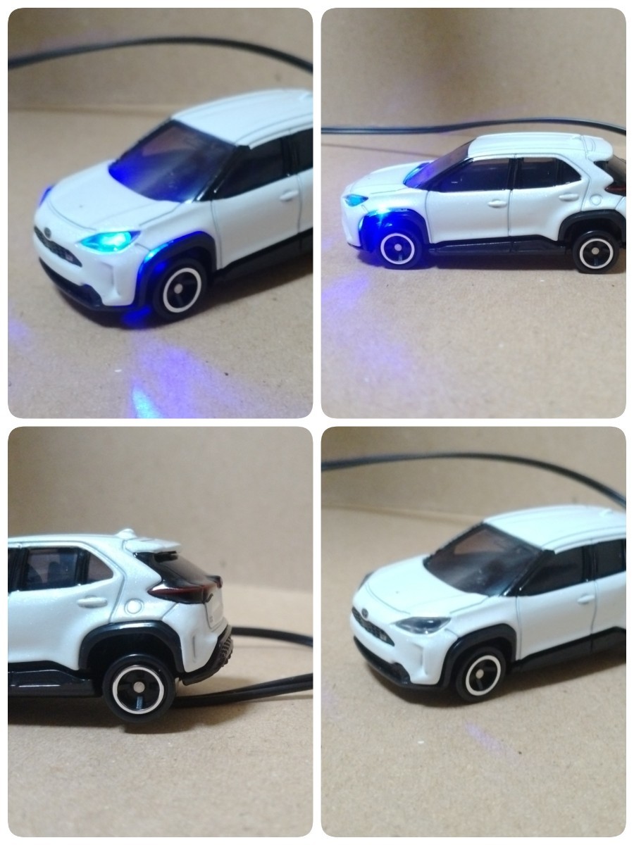  dummy scanner YARIS GR Yaris Cross white Tomica TOYOTA LED 12V 2 light blinking anti-theft minicar 