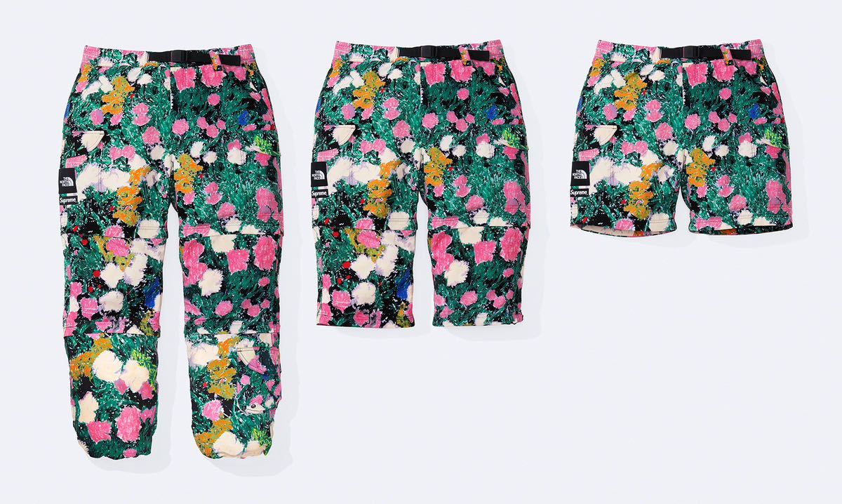 Supreme 22ss The North Face Trekking Zip Off Belted Pant ノースフェイス 3wayパンツ サイズS Flowers 総花柄