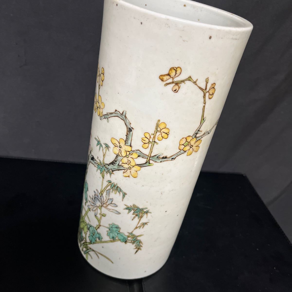 花瓶 花器 中国 古美術 時代物 花　色鮮やか　筒　_画像8