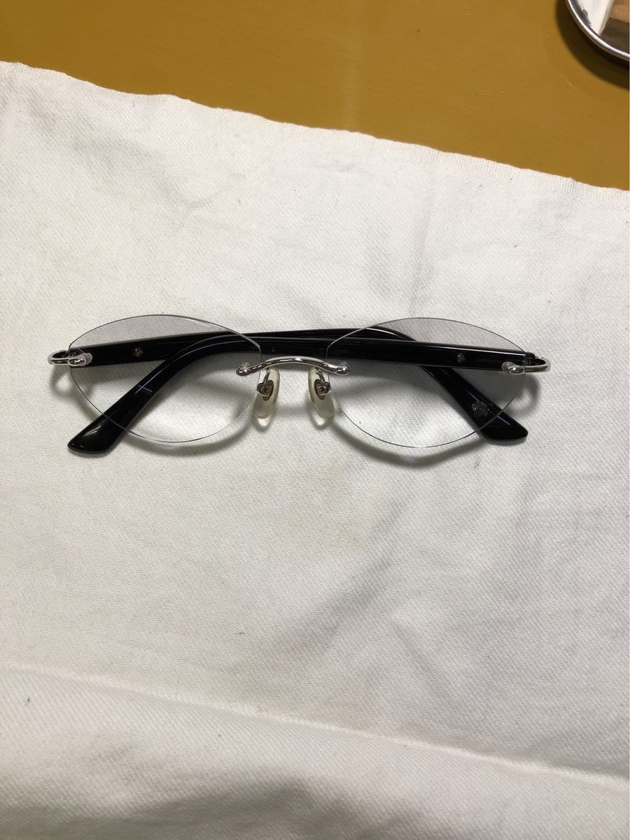 【K18】メガネ 眼鏡 レンズ入り　購入時140万　材質　べっ甲　プラチナ★7_画像7